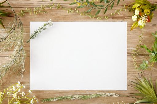 Blank paper surrounded by green, livre blanc, une étude, contexte, JPG