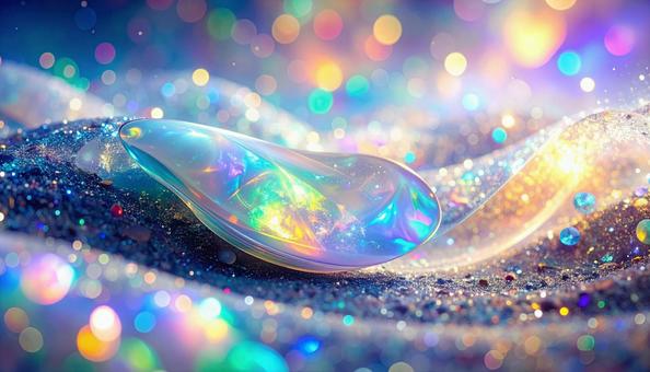 光を纏う虹色の宝石 光を纏う虹色の宝石の写真