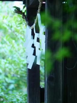 神社の紙垂 神社の紙垂の写真