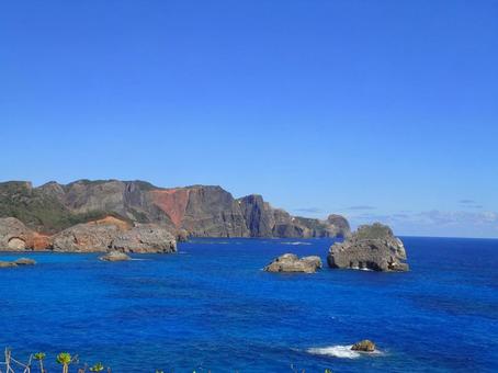 小笠原の南島の景色 小笠原の南島の景色 南島,小笠原,小笠原南島の写真素材