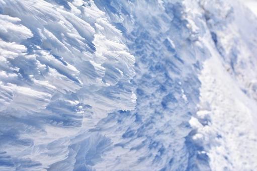 芸術的なエビのしっぽ エビの尻尾,霧氷,氷点下の写真素材