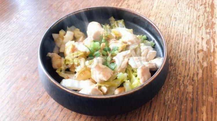 ささみと白菜の中華風酒蒸し ささみ,白菜,中華料理の写真素材