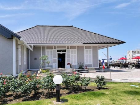 ヴェルニー公園のティボディエ邸　玄関側 ヴェルニー公園,ティボディエ邸,よこすか近代遺産ミュージアムの写真素材