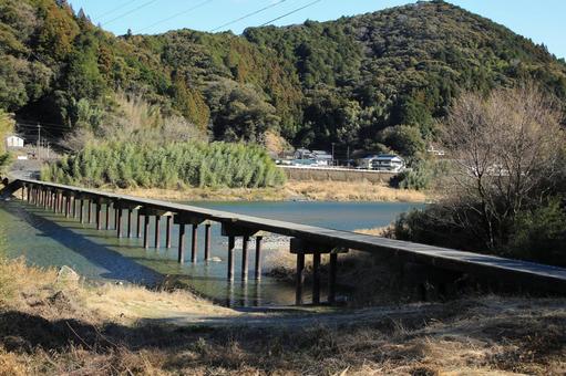 高知県いの町 名越屋沈下橋 高知県いの町 名越屋沈下橋 名越屋沈下橋,沈下橋,橋の写真素材