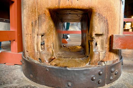 東大寺大仏殿 柱の穴くぐり  東大寺,大仏殿,大仏の写真素材