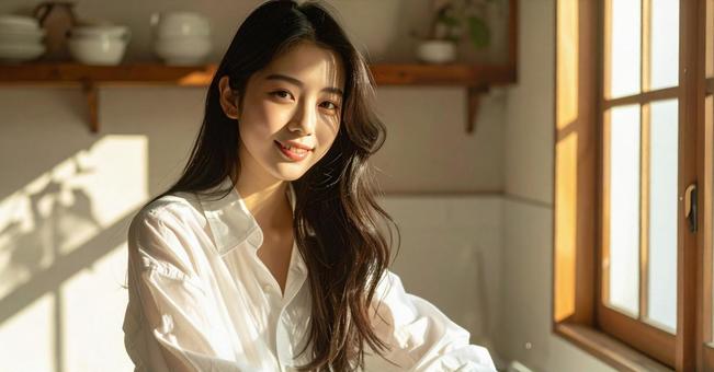 キッチンの女性の写真