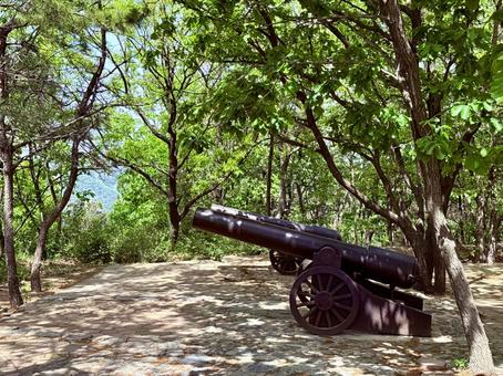 203高地の旧大砲 203高地の旧大砲 自然,木,山の写真素材