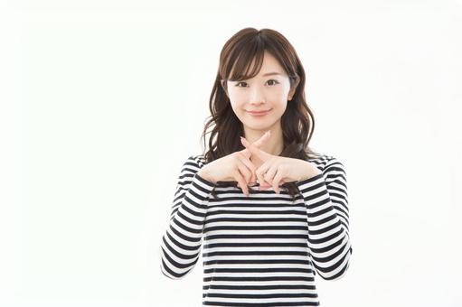 若い女性　NG 女性,人物,ngの写真素材