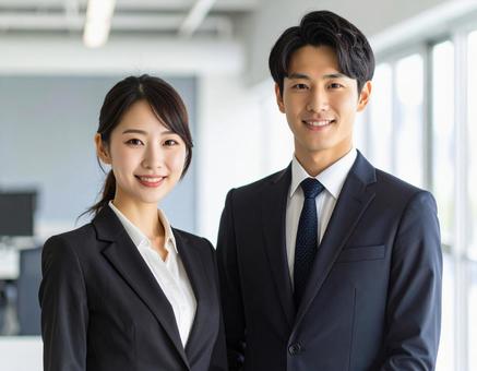 働く男女の同僚ビジネスパーソン 働く男女の同僚ビジネスパーソンの写真