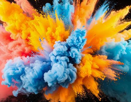 カラフルな爆発イメージ カラフルな爆発イメージの写真