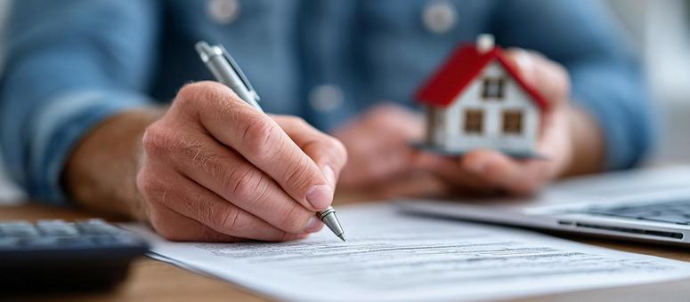 計算機と家の模型の写真