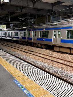 駅に停車中のE531系電車 駅に停車中のE531系電車 鉄道,常磐線,jr東日本の写真素材