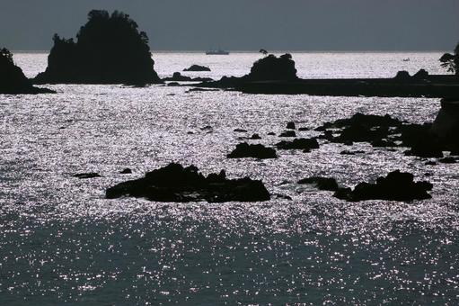 南伊豆半島の絶景海岸 蓑掛岩 南伊豆半島の絶景海岸 蓑掛岩の写真