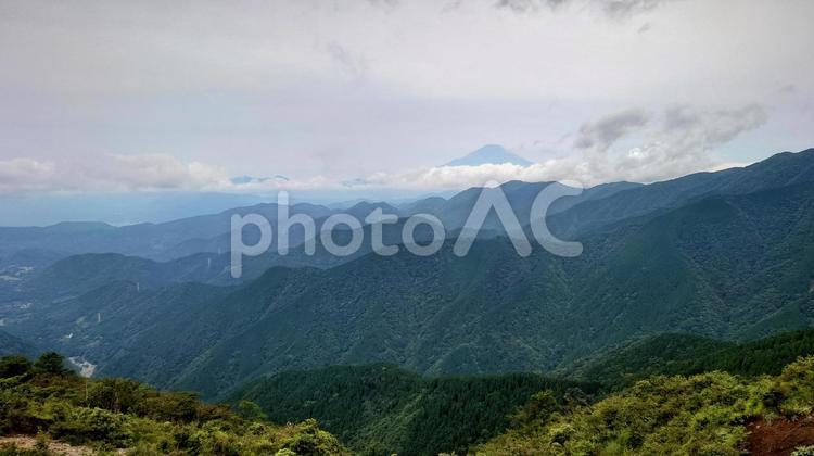 丹沢山表尾根 山,登山,自然の写真素材