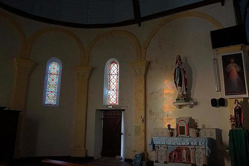 ニューカレドニア568　ウヴェア島　教会 ニューカレドニア,ウヴェア島,セントジョセフ教会の写真素材