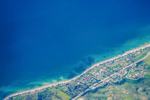 アメリカ西部の都市海岸 海岸,都市,住宅街の写真素材