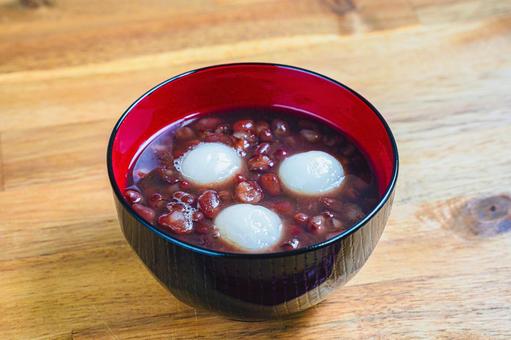 白玉ぜんざい ぜんざい,白玉,小豆の写真素材