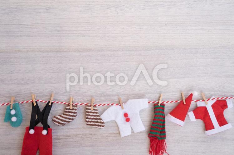 クリスマスの文字入れ背景素材 ガーランド,クリスマス,冬の写真素材