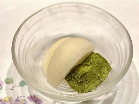 水菓子 水菓子,わらび餅,抹茶わらび餅の写真素材