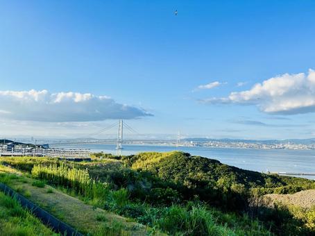 Photo, awaji highway oasis, akashi kaikyo bridge, awaji, 
