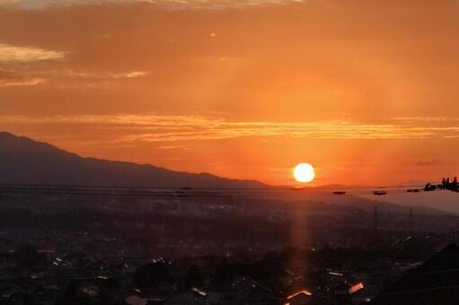 朝焼け 2025年11月 朝日,朝焼け,早朝の写真素材