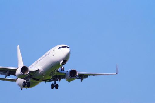 飛行機と青空 飛行機,青空,旅客機の写真素材