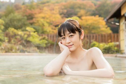 温泉イメージ 温泉イメージ 女性,温泉,人物の写真素材