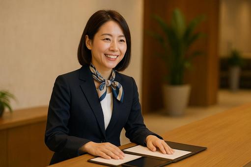 ホテルフロント女性スタッフ ホテルフロント女性スタッフの写真
