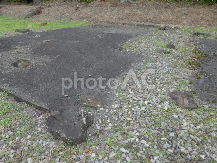 一乗谷侍屋敷跡 一乗谷,一乗谷朝倉氏遺跡,朝倉氏遺跡の写真素材