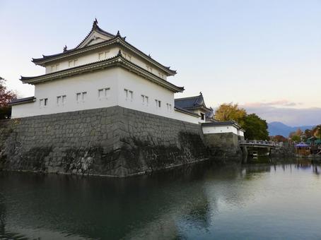 夕方の駿府城巽櫓 駿府城,駿府,巽櫓の写真素材