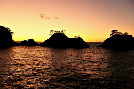 登濱海灘的日落, 堂島日落, 堂島, 夕陽, JPG