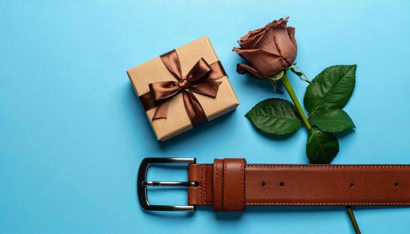父の日 青色バックに ギフト 薔薇 父の日 青色バックに ギフト 薔薇の写真