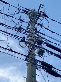 電柱電線6988 電柱電線6988 電柱,電線,電気の写真素材