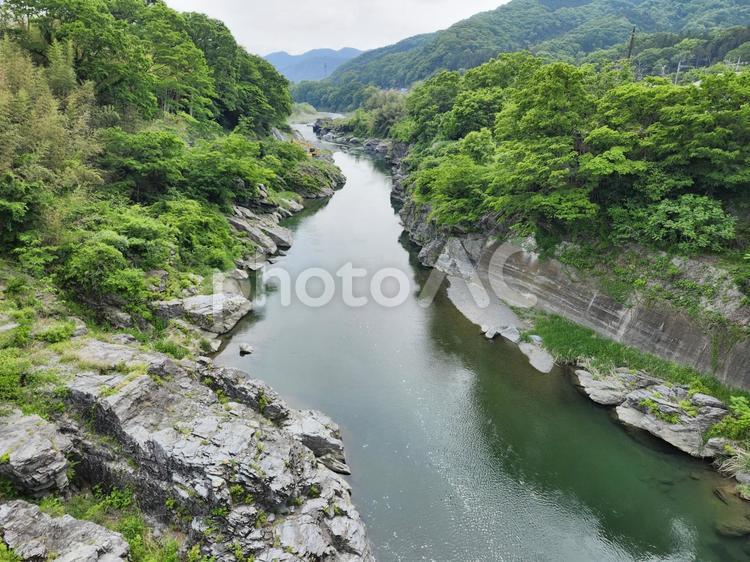長瀞の川 長瀞,川,波久礼駅の写真素材
