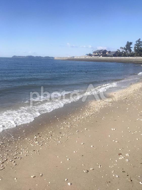 海と砂浜 空,風景,景色の写真素材