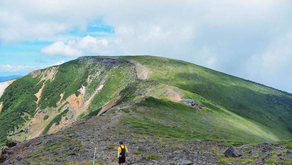 硫黄岳 山,登山,硫黄岳の写真素材