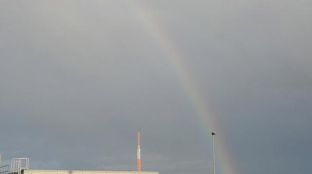 雨上がりの虹 雨上がりの虹の写真