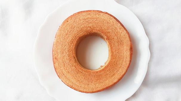 バームクーヘン・2 バウムクーヘン,お菓子,デザートの写真素材