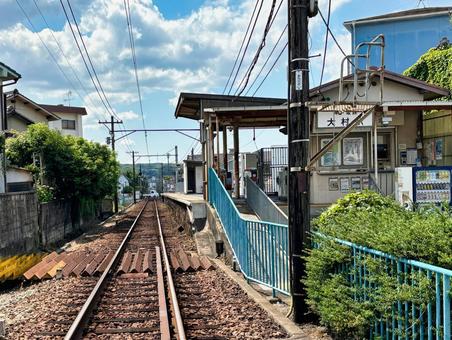 線路（単線） 線路,単線,神戸電鉄の写真素材