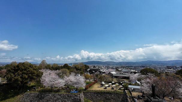 郡山城から見渡す奈良盆地 郡山城から見渡す奈良盆地 奈良県,郡山市,風景の写真素材