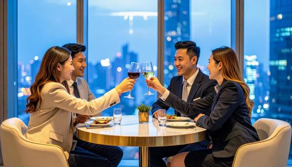 経営者の会食 経営者の会食の写真