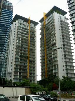 マレーシア クアラルンプール高層マンション ビル,マレーシア,旅行の写真素材