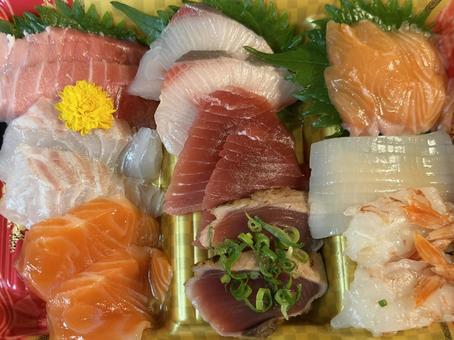 お刺身 刺身,マグロ,ブリの写真素材