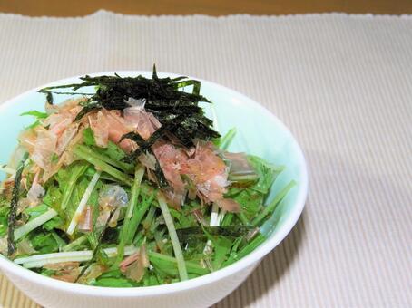 水菜の和風サラダ 水菜の和風サラダの写真
