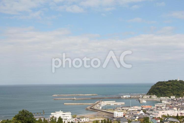 宮崎の海と町並み 宮崎,海,観光地の写真素材