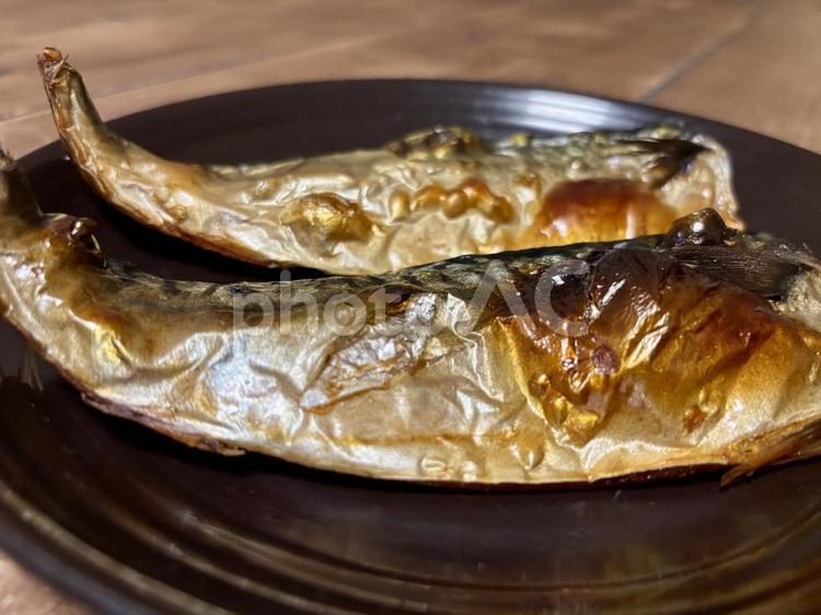 こんがりと焼けたサバ 魚,サバ,焼き魚の写真素材
