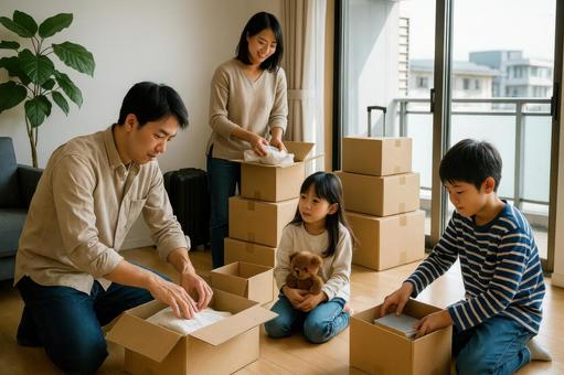 海外移住に向けた新生活の写真