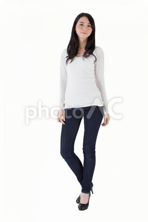 女性ファッションモデル 女性,笑顔,女の写真素材
