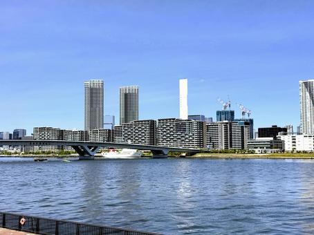 豊洲公園から見た東京の街 2025年春 豊洲公園から見た東京の街 2025年春 シーサイド,五月晴れ,江東区の写真素材