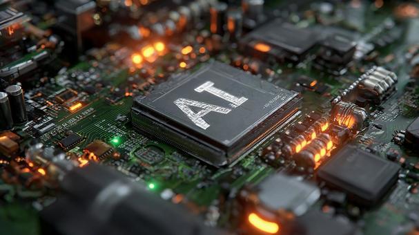 AIチップが組み込まれたマザーボード AIチップが組み込まれたマザーボードの写真